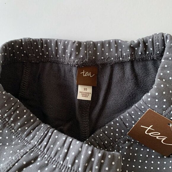 NWT Tea Collection Girl Pin Dot French Terry Cargo Pants 10 Years - Picture 8 of 15